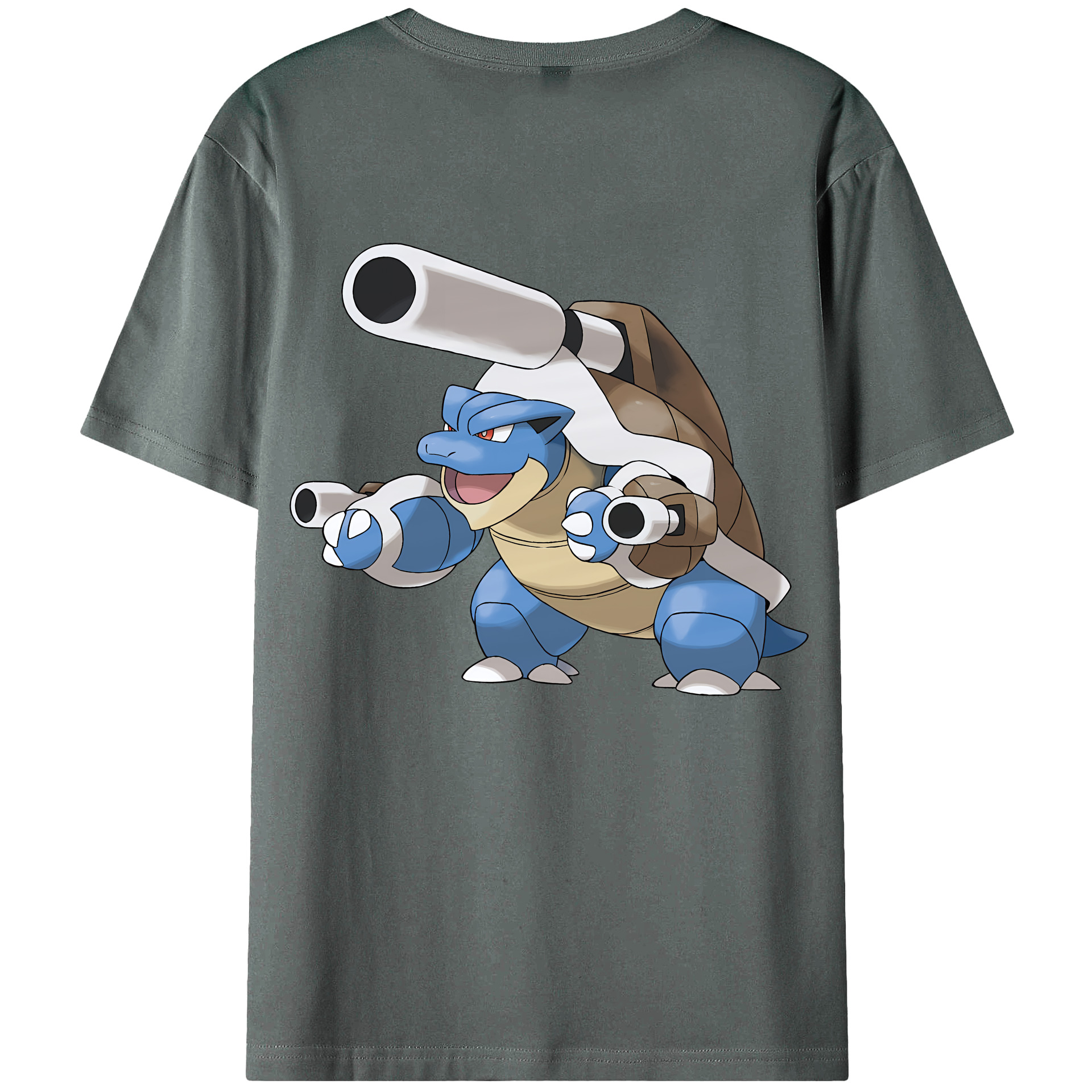 （画像用） ポケットモンスター Pokémon 綿100％ メンズ半袖Tシャツ（バックプリント） 通気性